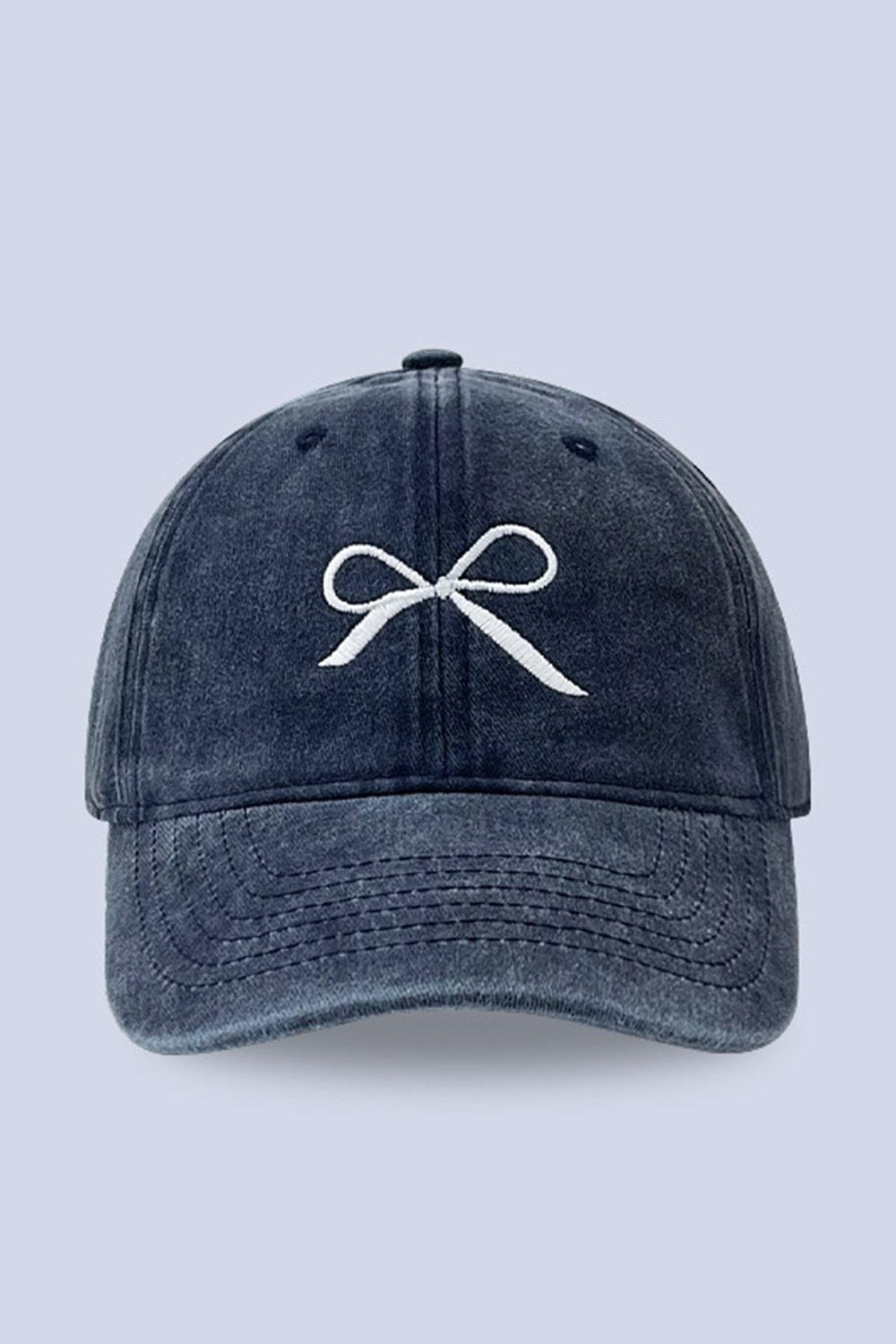 Bow Embroidered Adjustable Cap