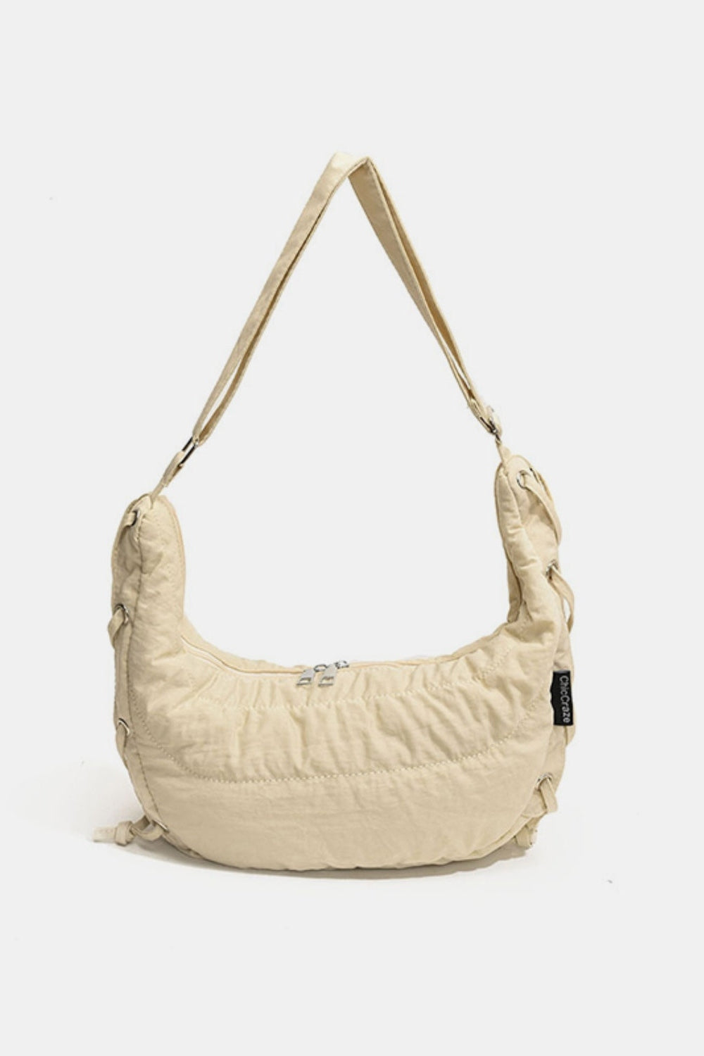 Lace-Up Polyester Crossbody Bag