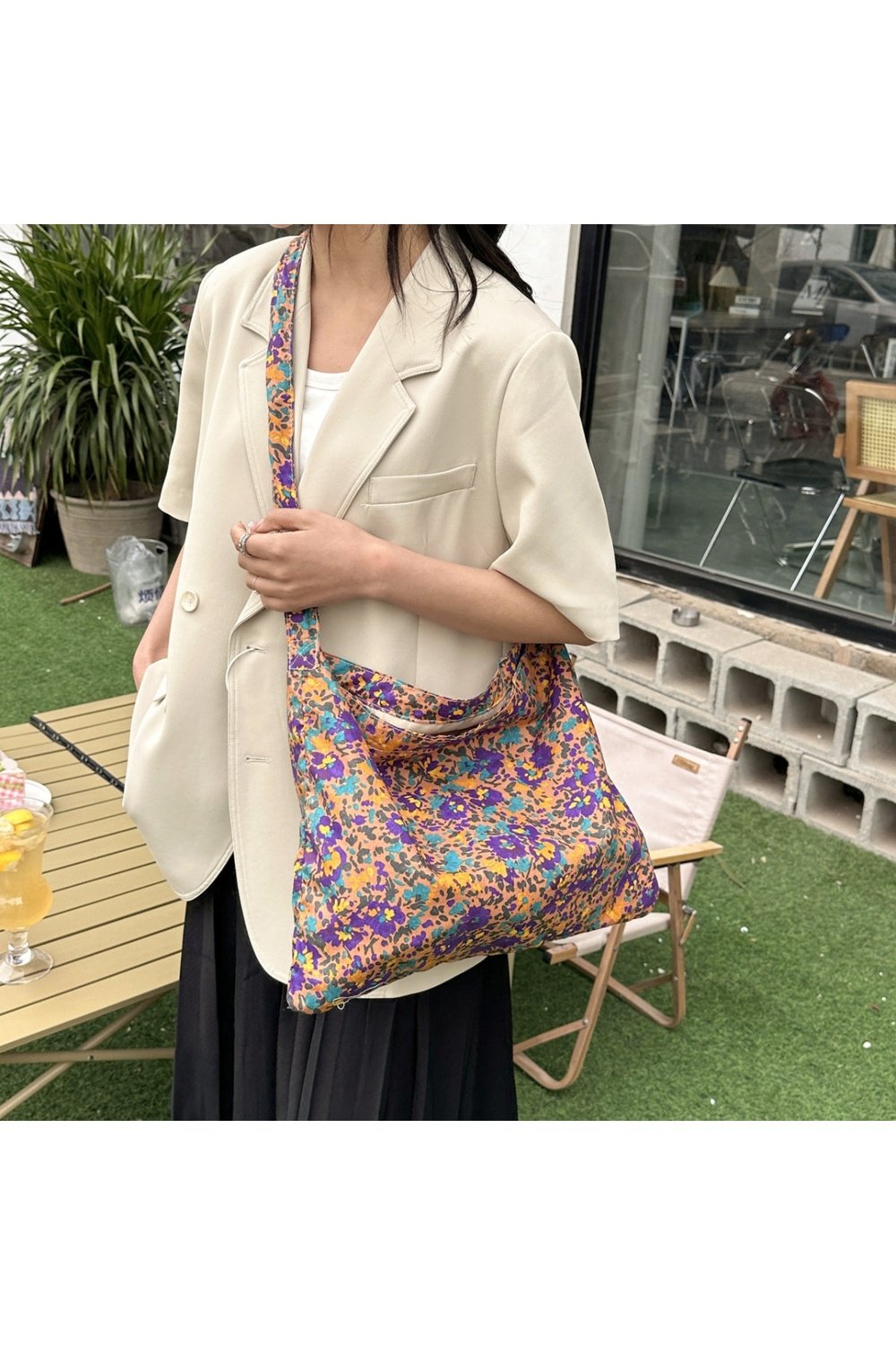 Printed Medium Shoulder Bag