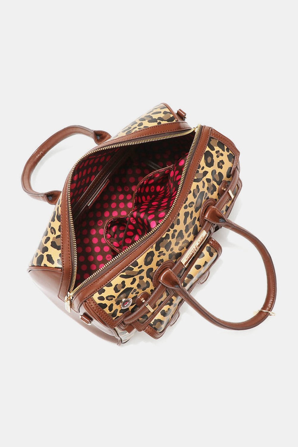 Nicole Lee USA Leopard Boston Bag