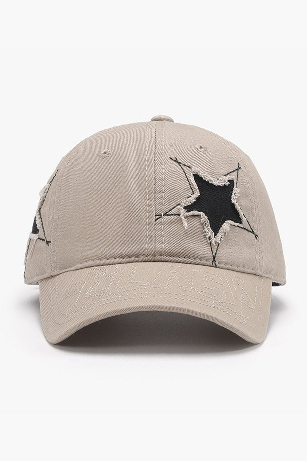 Adjustable Star Raw Hem Cap