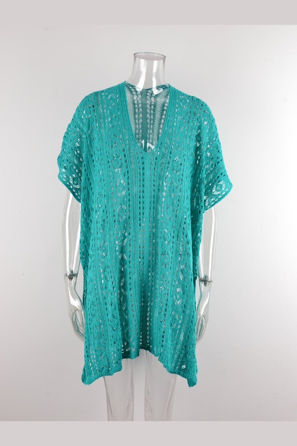 Cutout V-Neck Cover-Up with Tassel