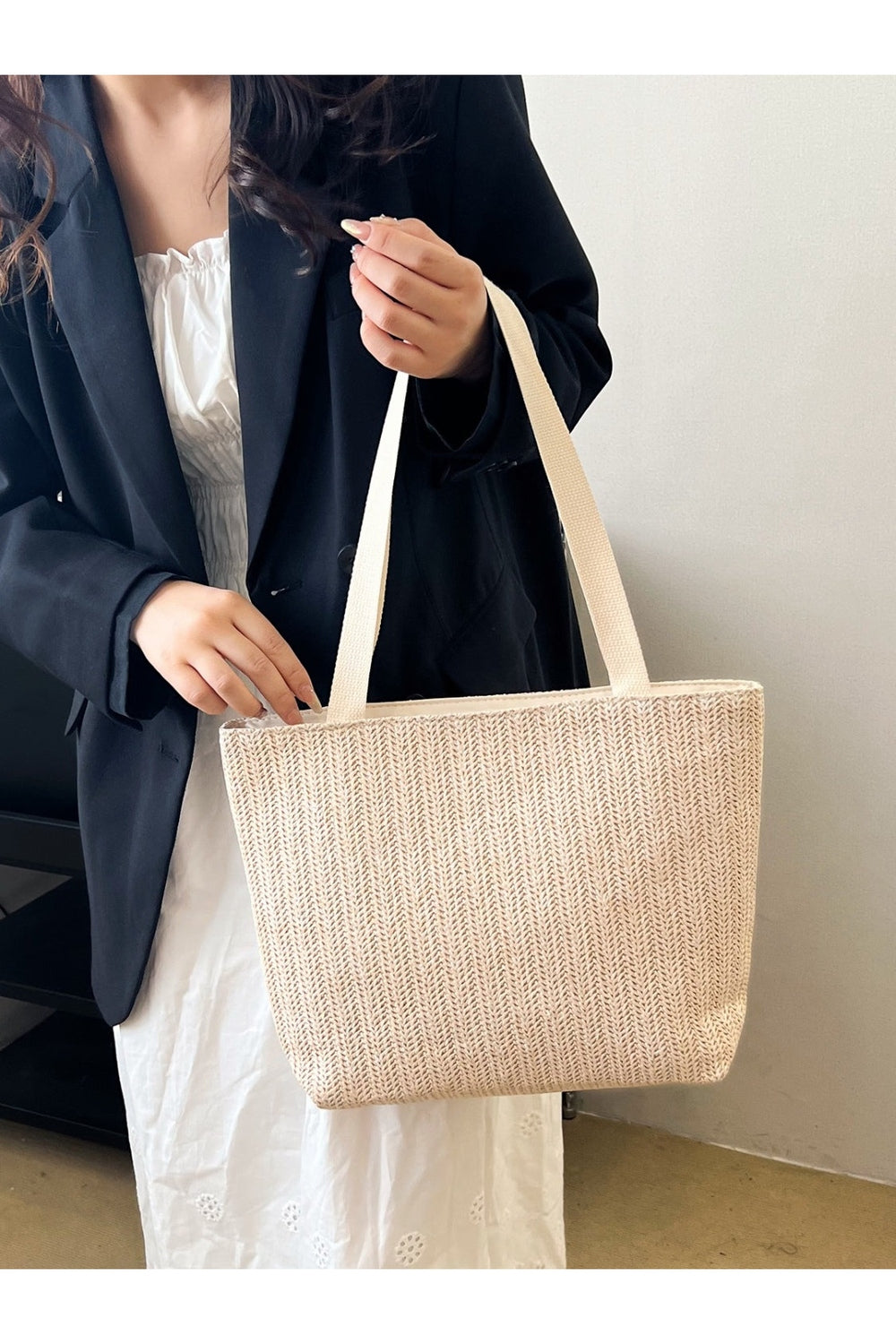 Straw Woven Tote Bag