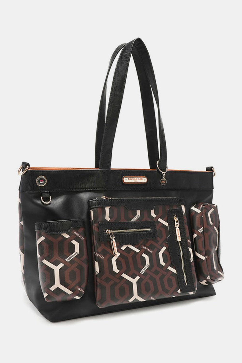 Nicole Lee USA Geometric Pattern Large Handbag