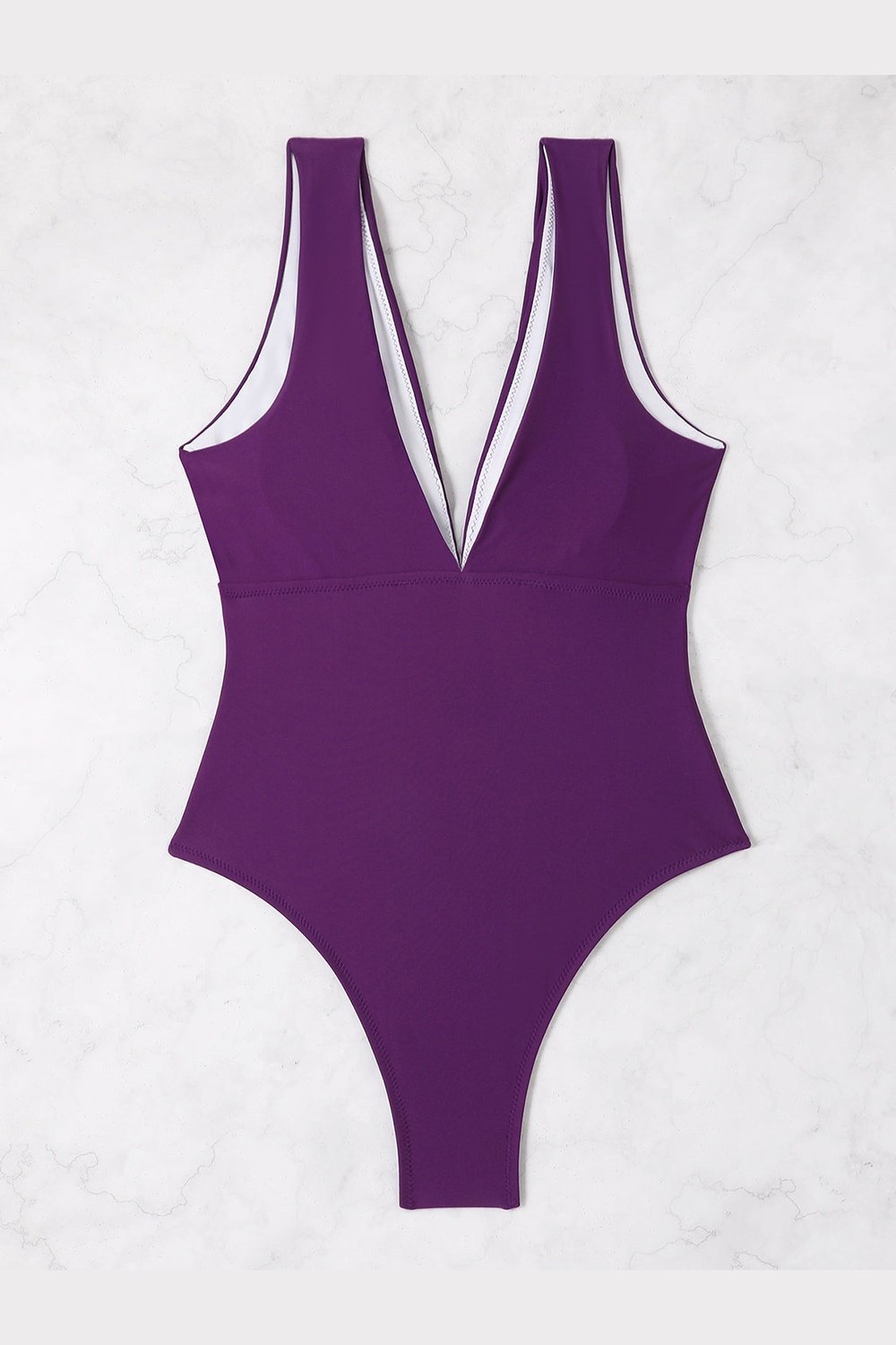 Plunge Wide Strap One-Piece Swimwear