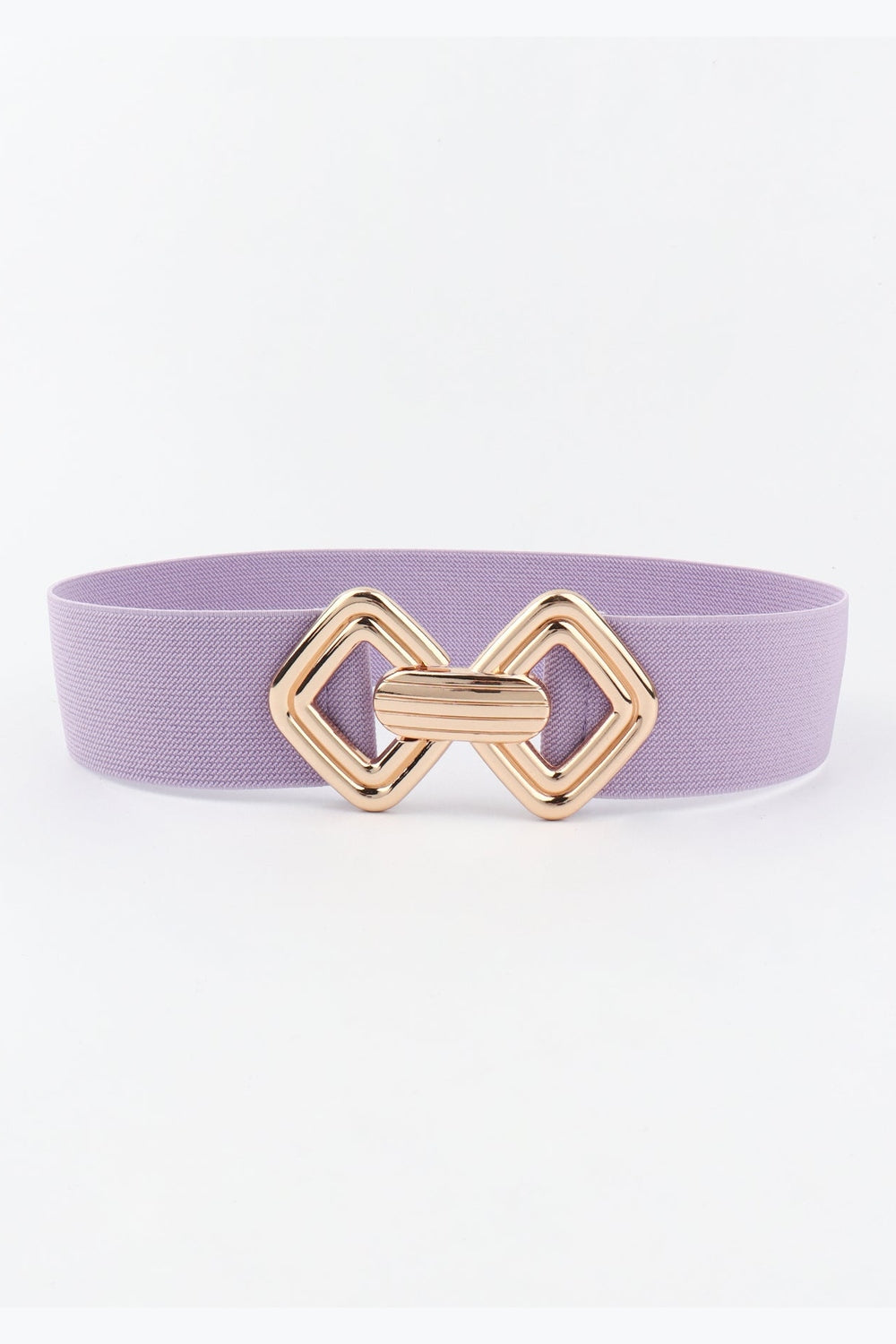 Geometric Buckle Elastic Wide Belt