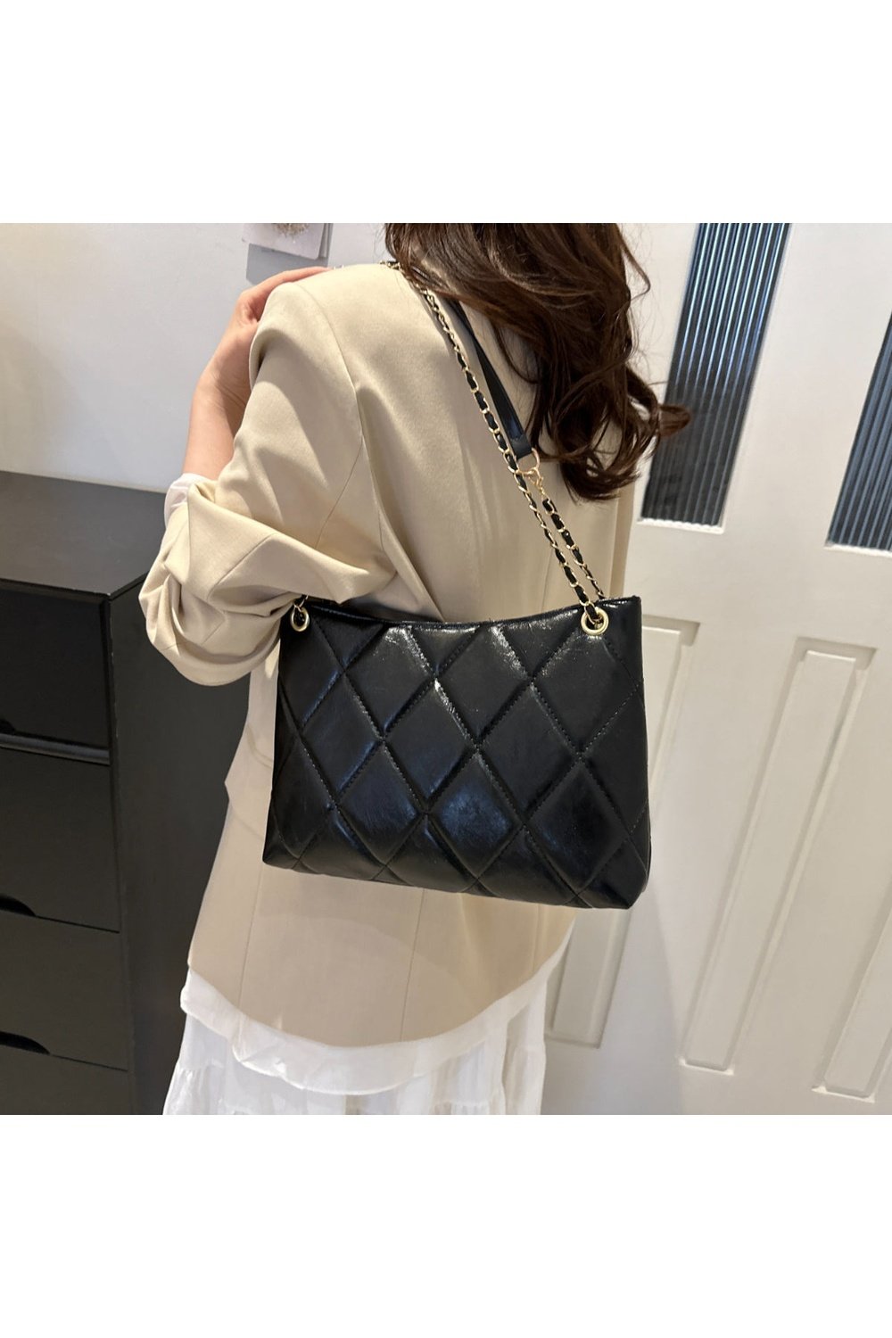 PU Leather Medium Handbag