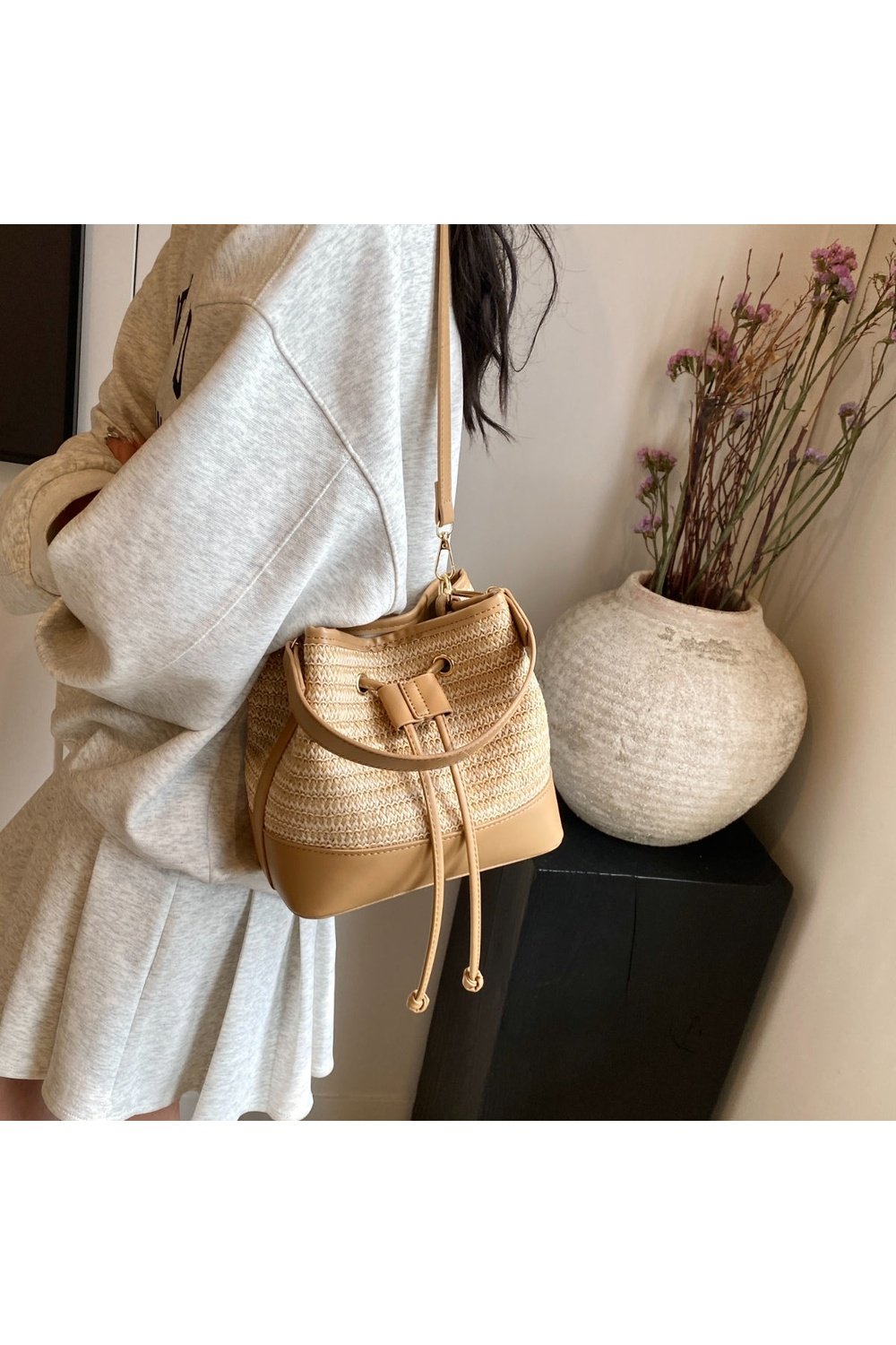 Straw Braided Shoulder Bag