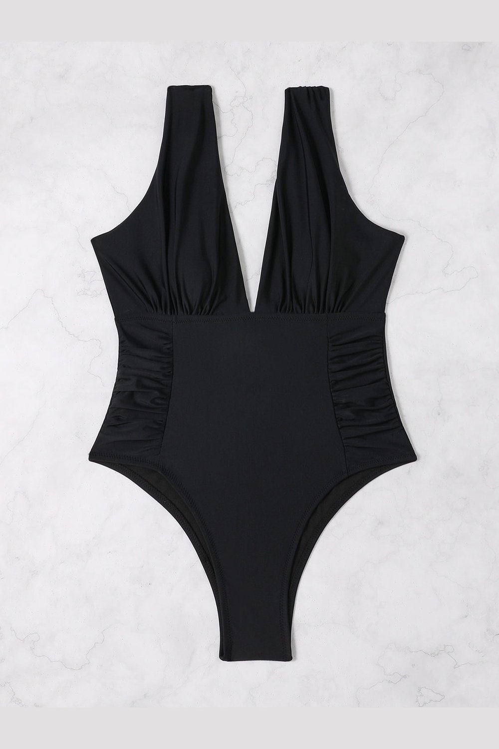 Plunge Wide Strap One-Piece Swimwear