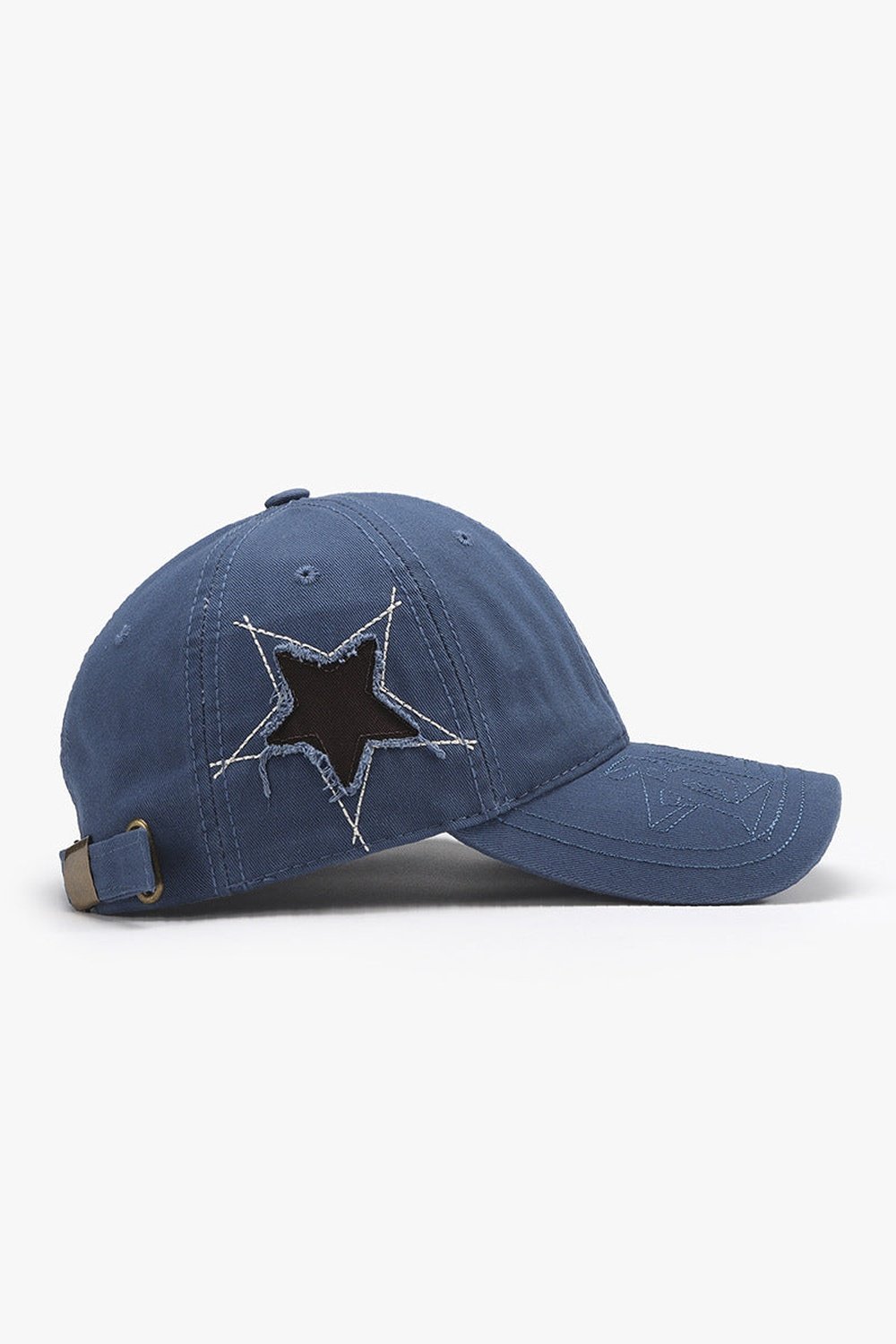 Adjustable Star Raw Hem Cap