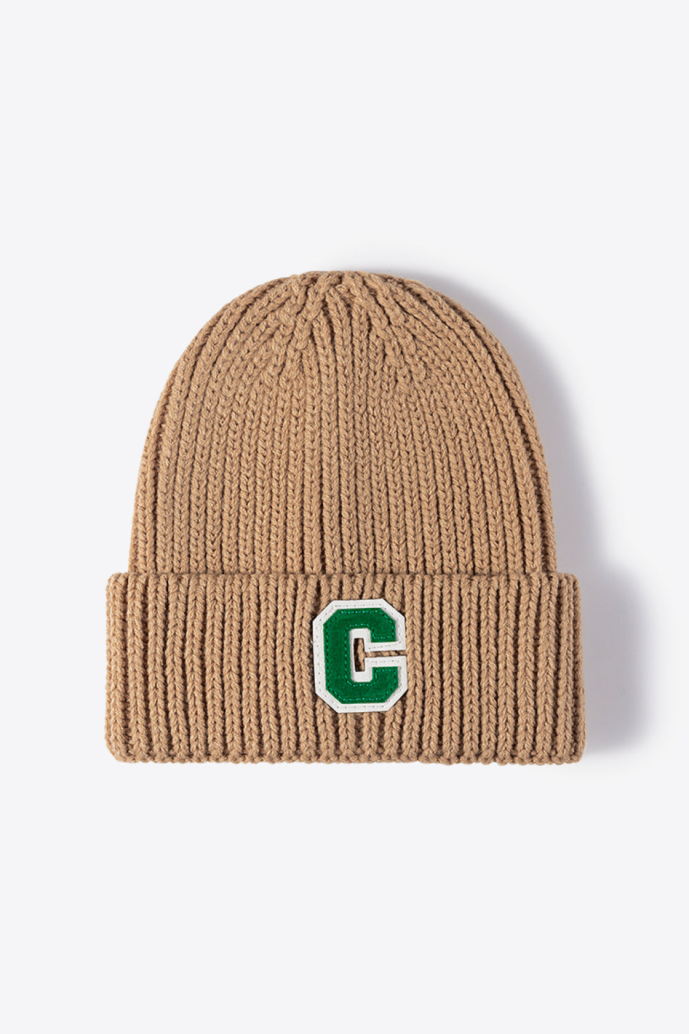 Letter C Patch Cuffed Beanie