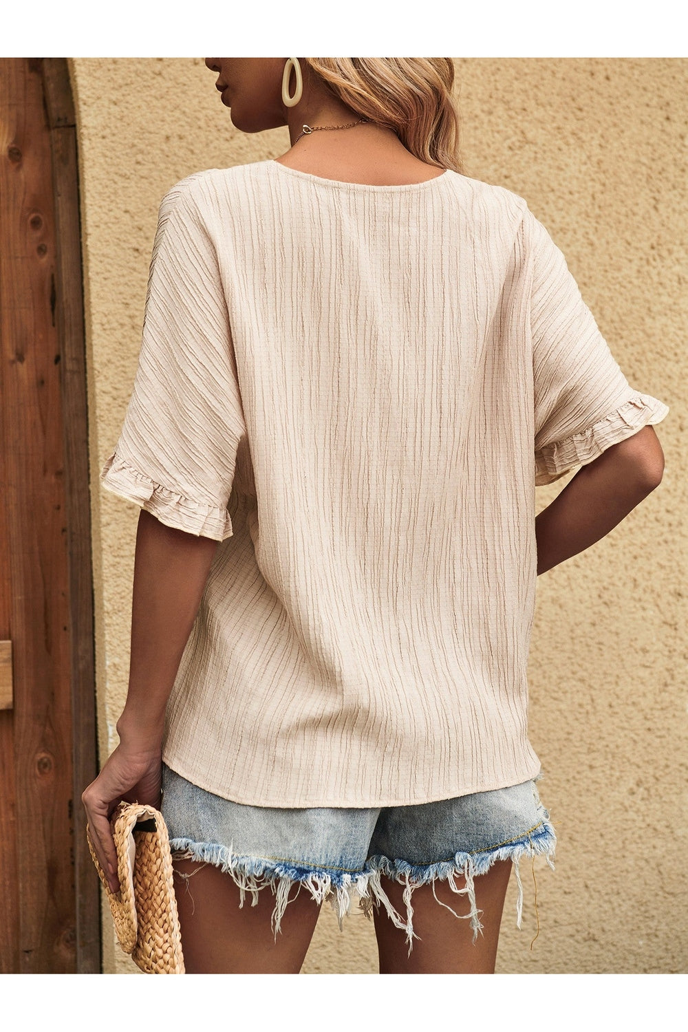 Honey V-Neck Half Sleeve Blouse