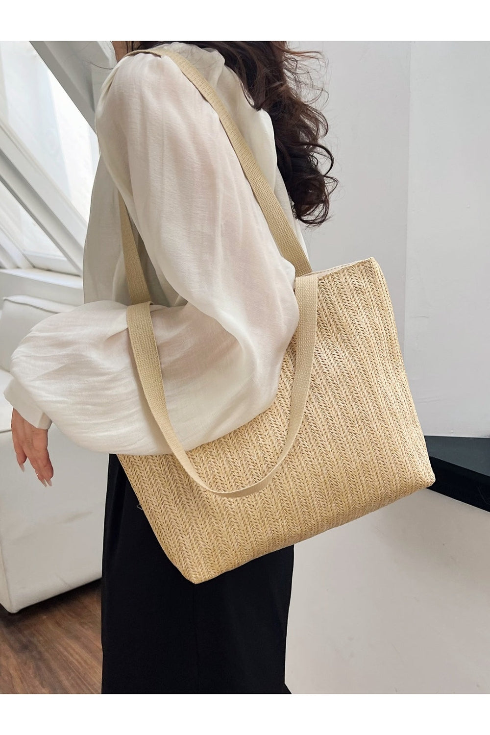 Straw Woven Tote Bag