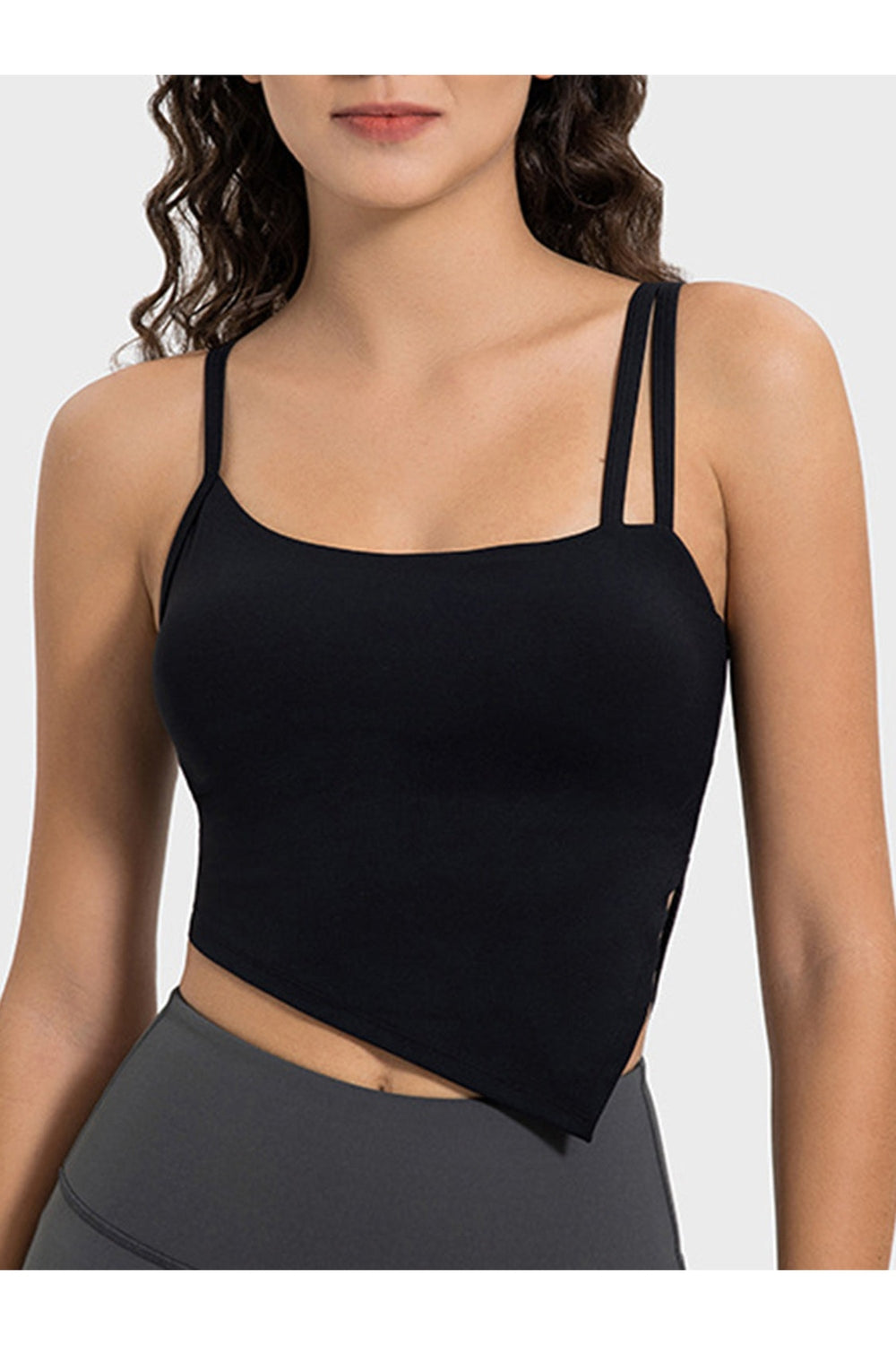 Millennia Slit Asymmetrical Neck Active Cami