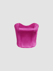 Solid Tube Corset Top
