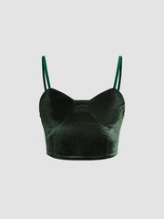 Velvet Adjustable Strap Cami Top