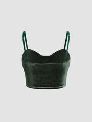 Velvet Adjustable Strap Cami Top