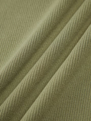 Collared Ribbed Square Neck Short Dress