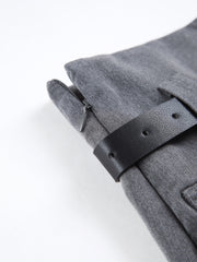 Modern Academia Belted Zippered Mini Skirt