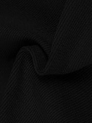 Square Neck Contrast Trim Long Sleeve Knit Shirt