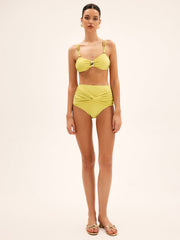 Metal Decor High Waist Bikini Set