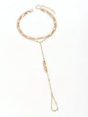 Golden Finger Ring Bracelet