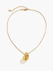 Glossy Comma Pendant Necklace