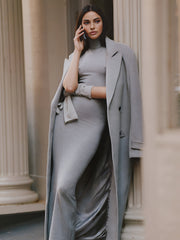 Cotton High Neck Tank Long Dress