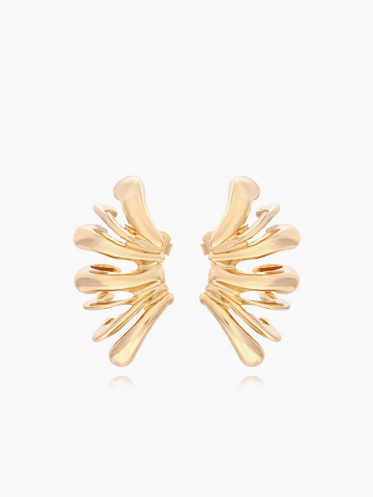 Golden Angel Wings Stud Earrings