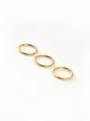 3pcs Minimalist Golden Circle Ring