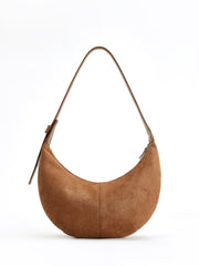Vintage Soft-Buckle Crescent Bag