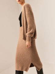 Plain Fuzzy Cozy Sweater Co-ords