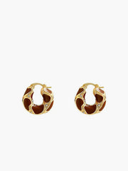 Chunky Golden Frame Hoop Earrings