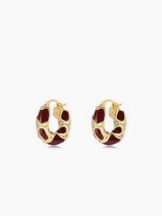 Chunky Golden Frame Hoop Earrings