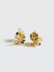 Retro Metal Flower Stud Earrings