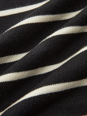 Golden Button Striped Cozy Cardigan