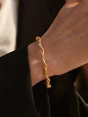 Minimalist Twist Open Bracelet