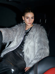 Elegant Faux Fur Coat