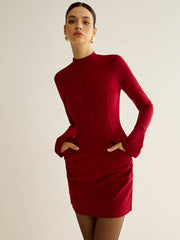 Plain Piping Short Dress