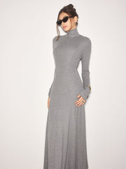 Turtleneck Jersey Long Dress