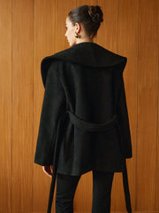 Large Collar Belted Coat