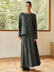 Plain Sequins Shift Sweater Co-ords