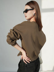 Belted Short Sweatshirt