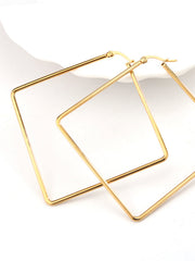 Geometric Square Pendant Earrings
