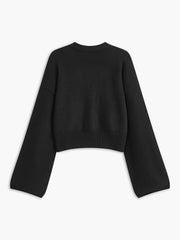 V-Neck Rhinestone-Bow Cardigan