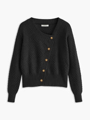 Leisure Asymmetrical Button Cardigan