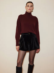 Elegant Mock Neck Shift Sweater