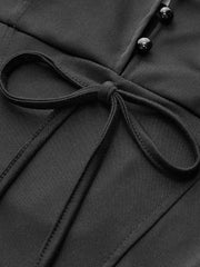 Elegant Lace Lettuce Trim Dress