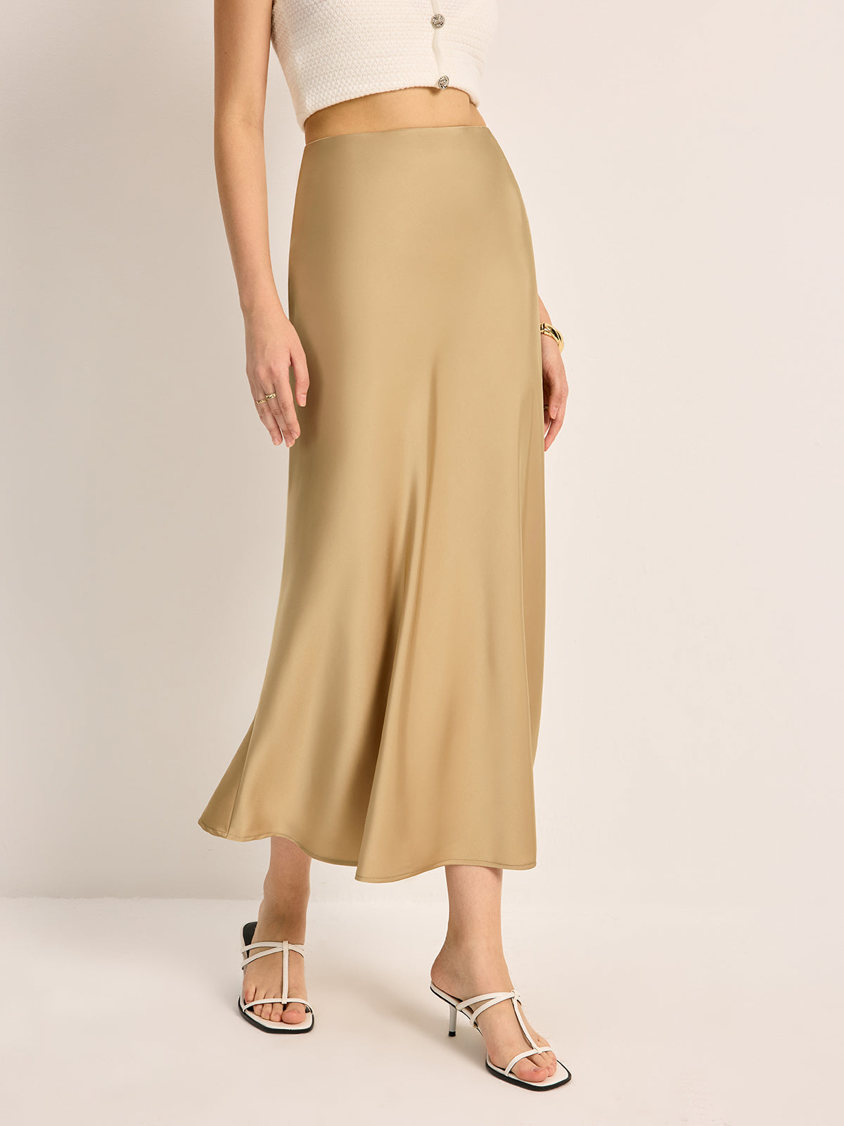 Satin High-Waist Skirt