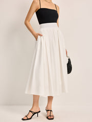 Elegant A-Line Pleated Skirt